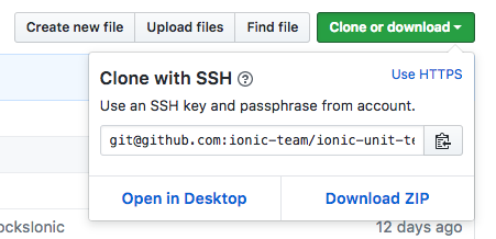 Figure 1: The Clone or download popover.